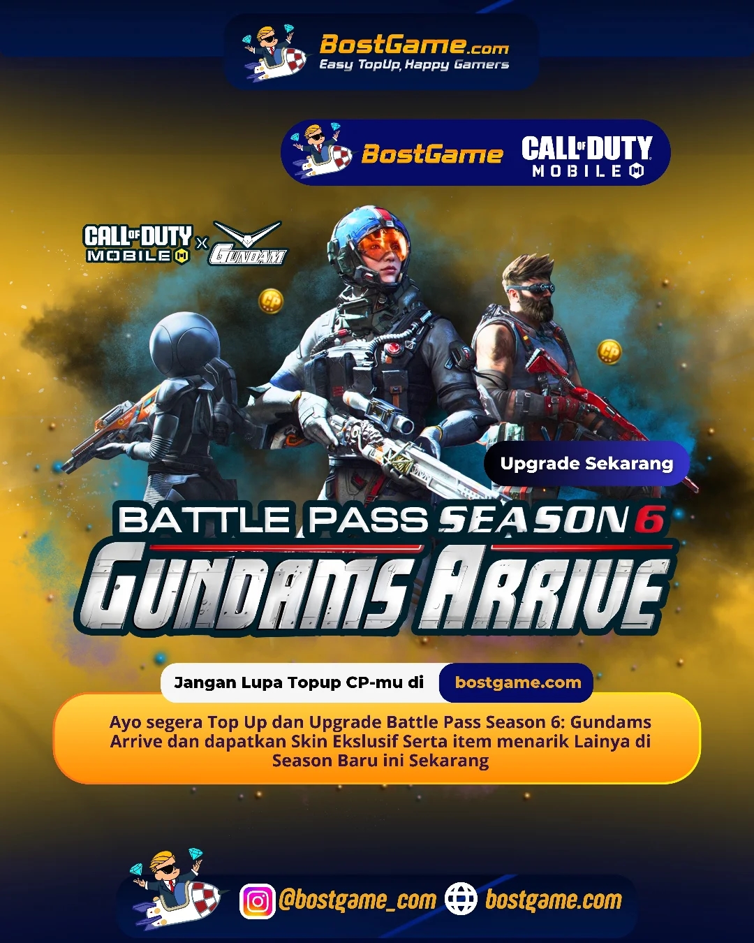 Call Of Duty Mobile : Battle Pass Season 6: GUNDAMS ARRIVE Udah Mendarat, Sobat CODM !