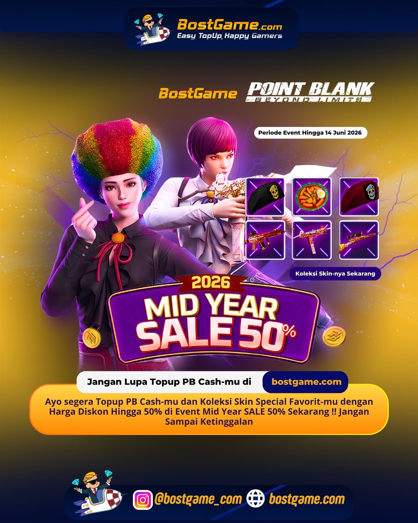 Point Blank : MID YEAR SALE 50% RESMI HADIR! Periode Event  Hingga 14 Juni 2026  🔥