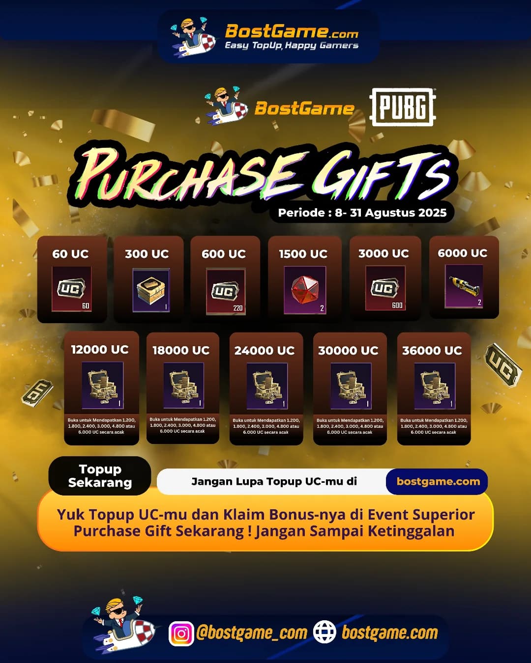 Pubg: EVENT FAVORIT DATANG LAGI NIH!! "Periode : 8- 31 Agustus 2025"