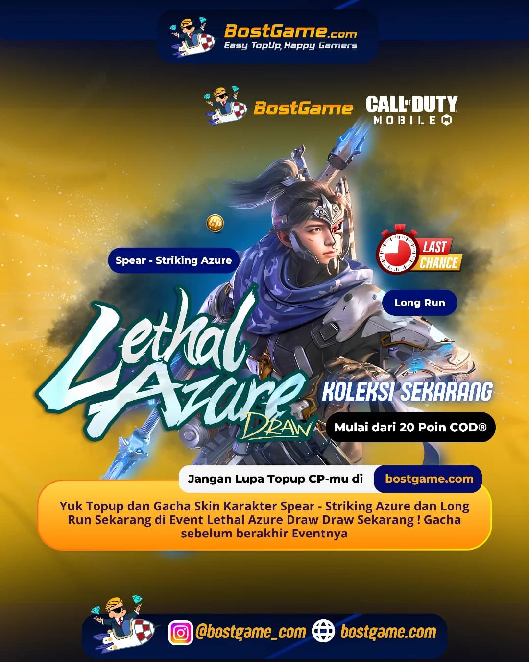 Call Of Duty Mobile : Last Chance! Event LETHAL AZURE DRAW Masih Berlangsung!