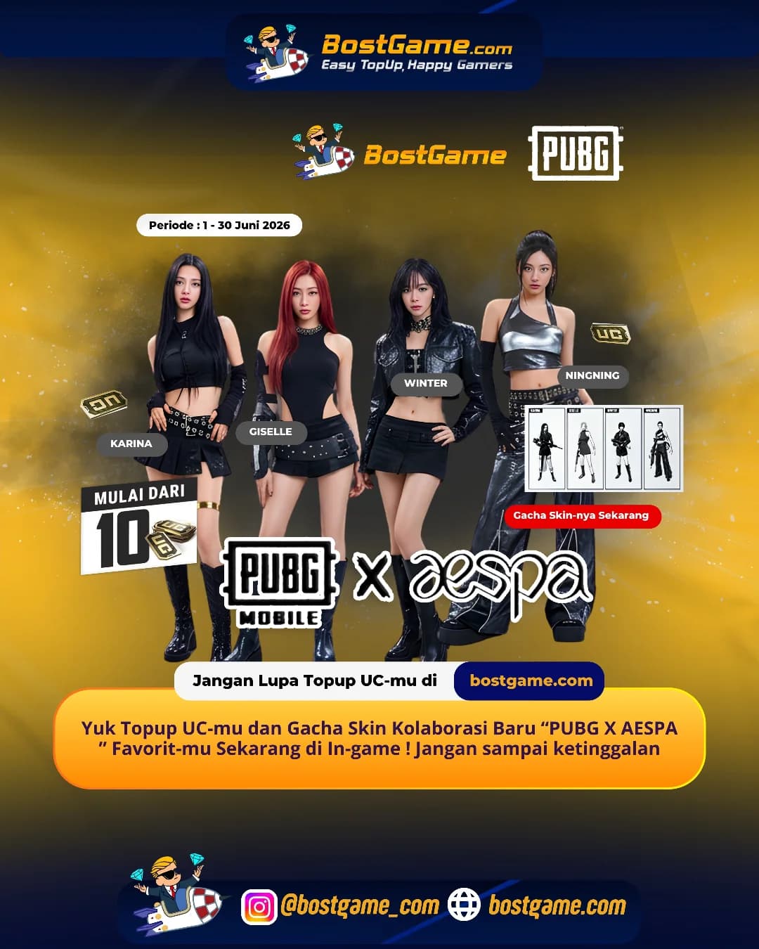 PUBG Mobile : KOLABORASI SUPER HEBOH RESMI HADIR! Event  1 – 30 Juni 2026 