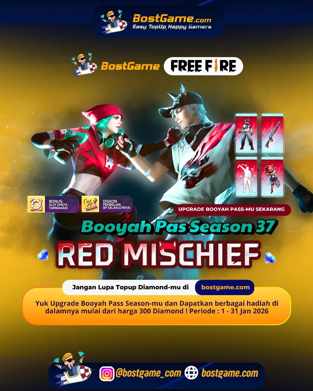 Free Fire : BOOYAH PASS SEASON 37 akhirnya resmi rilis!