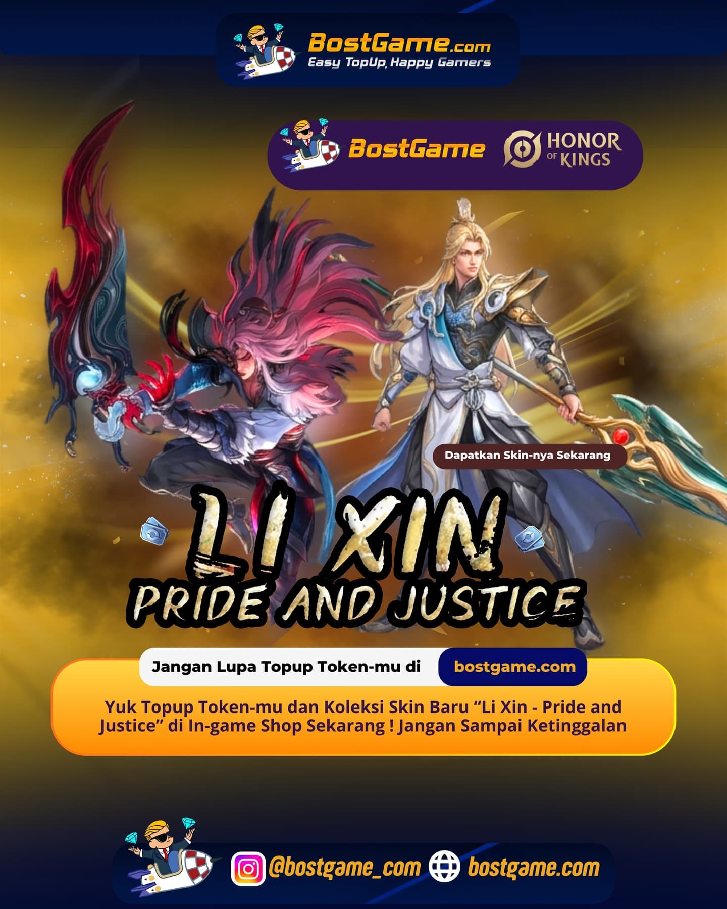 Honor Of Kings : Saatnya tampil gagah dan penuh wibawa dengan Li Xin 🔥