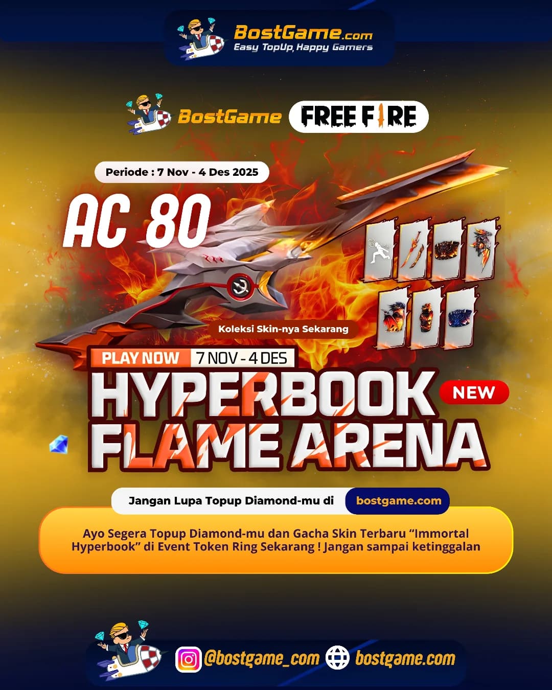 Free Fire : Skin terbaru “Immortal Hyperbook” akhirnya mendarat di Free Fire! 