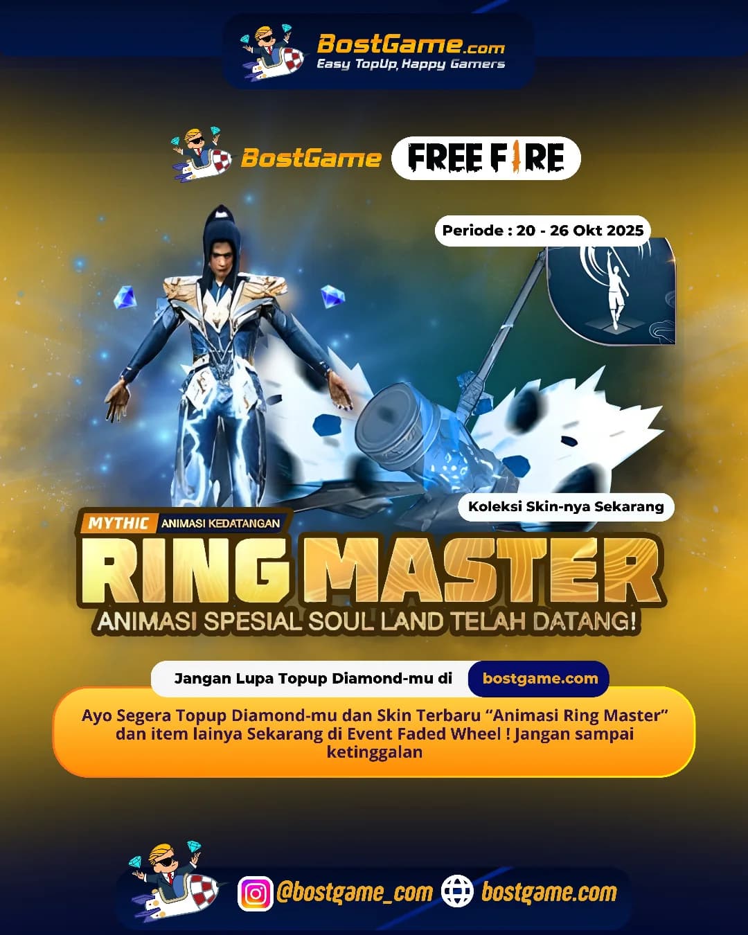 Free Fire : “Animasi Ring Master” udah resmi hadir di arena Free Fire!