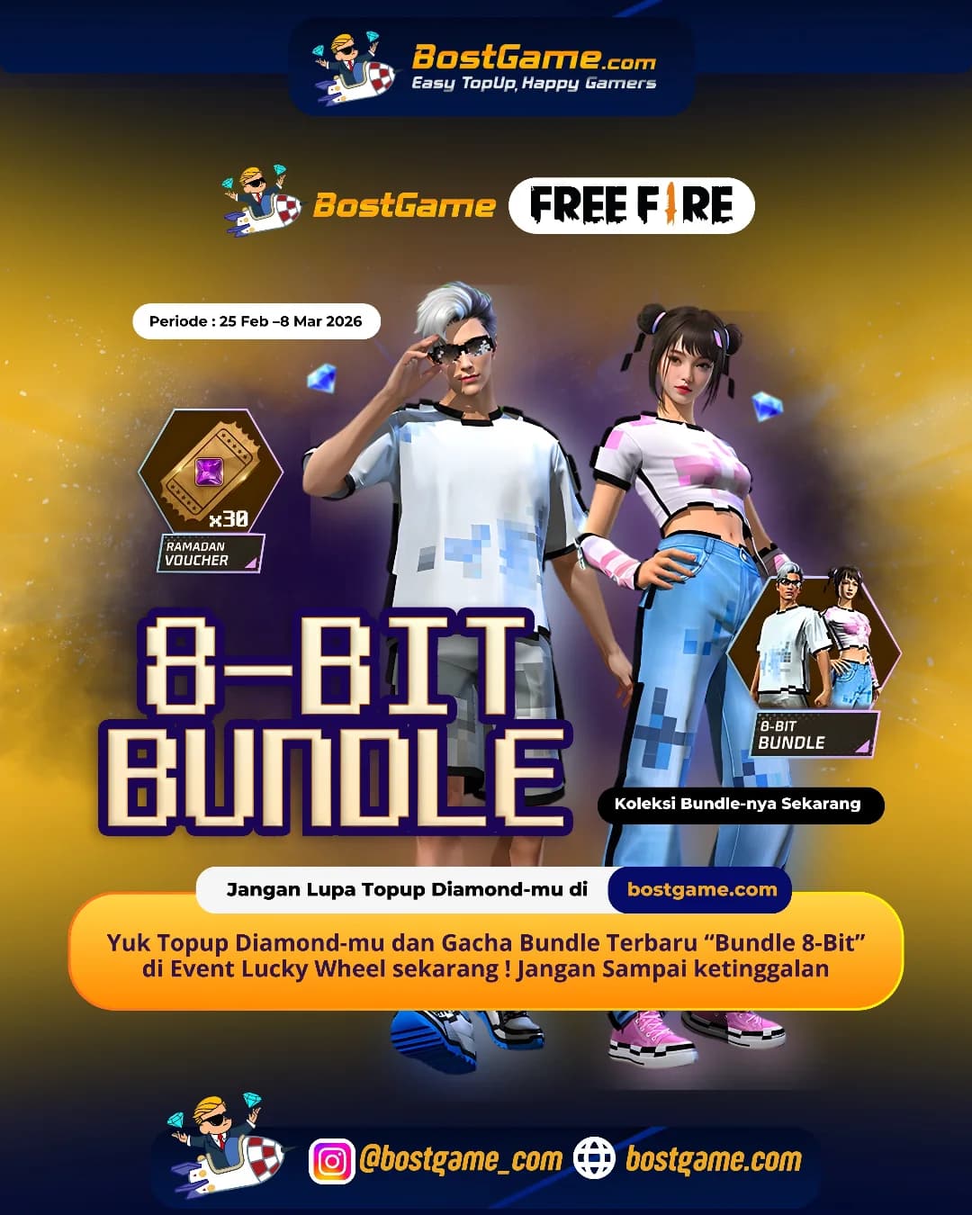 Free Fire : Bundle Terbaru “Bundle 8-Bit” RESMI HADIR! 