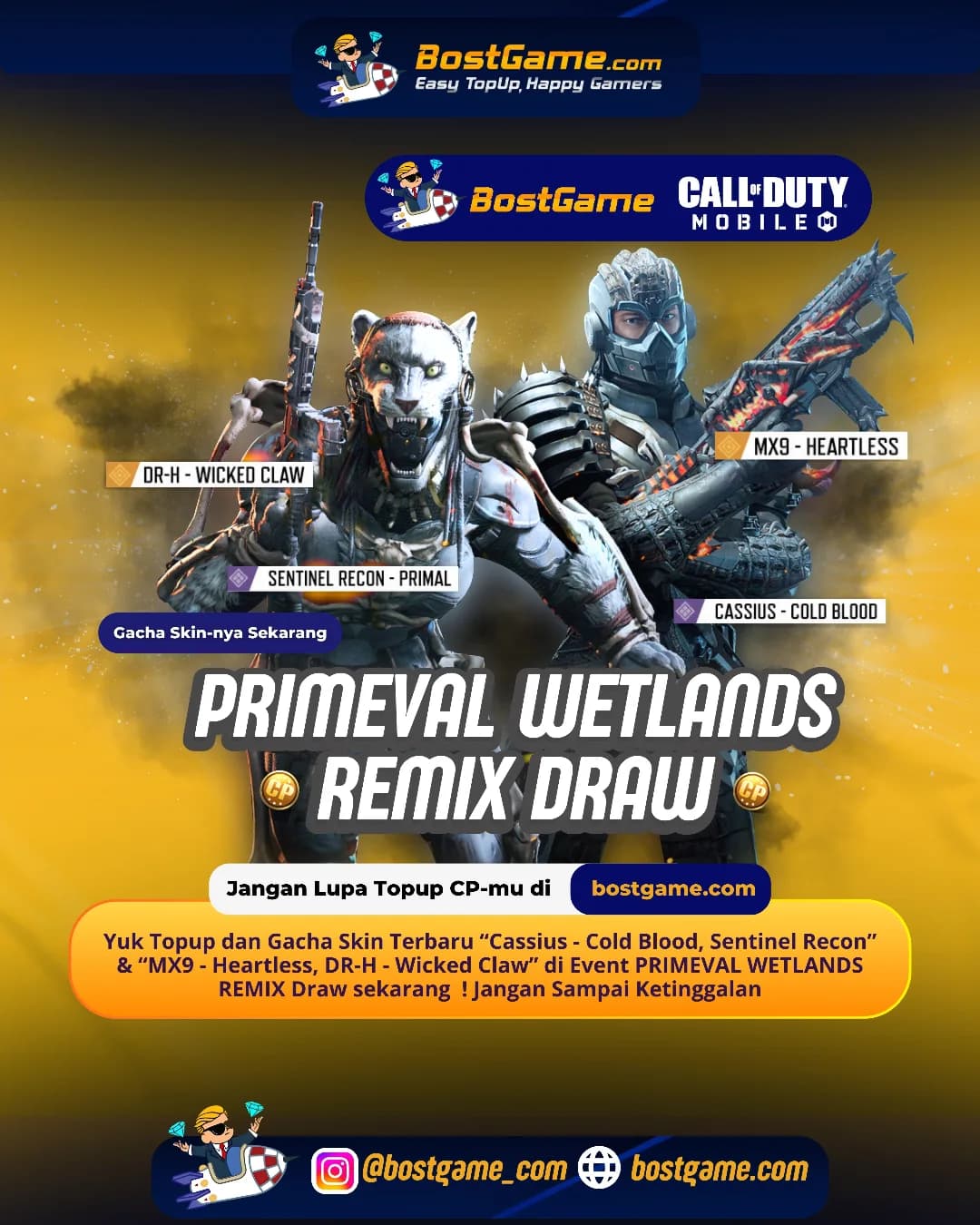 Call Of Duty Mobile: Event PRIMEVAL WETLANDS REMIX DRAW Telah Hadir Guyss