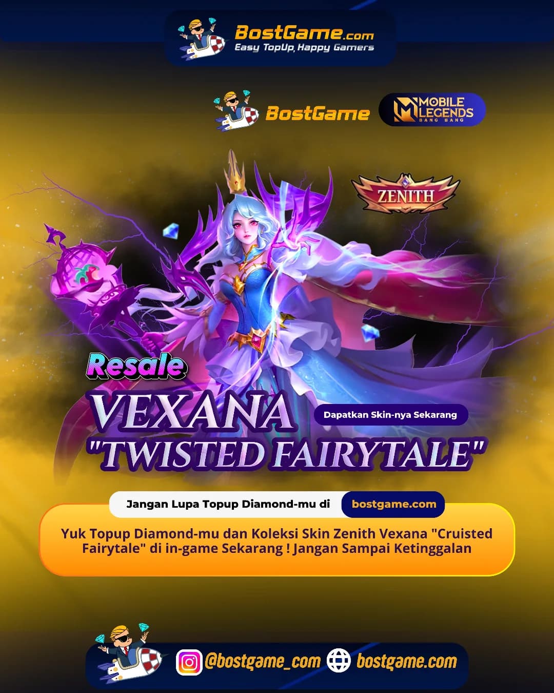 Mobile Legends Bang Bang : Skin Vexana – “Cursed Fairytale” (Zenith Skin) kini HADIR KEMBALI! 💓👑