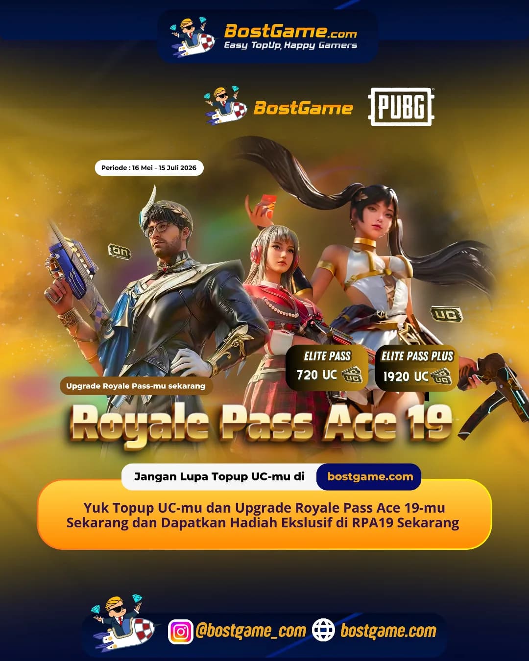 PUBG Mobile : Royale Pass Ace 19 Resmi Mendarat di PUBG MOBILE!