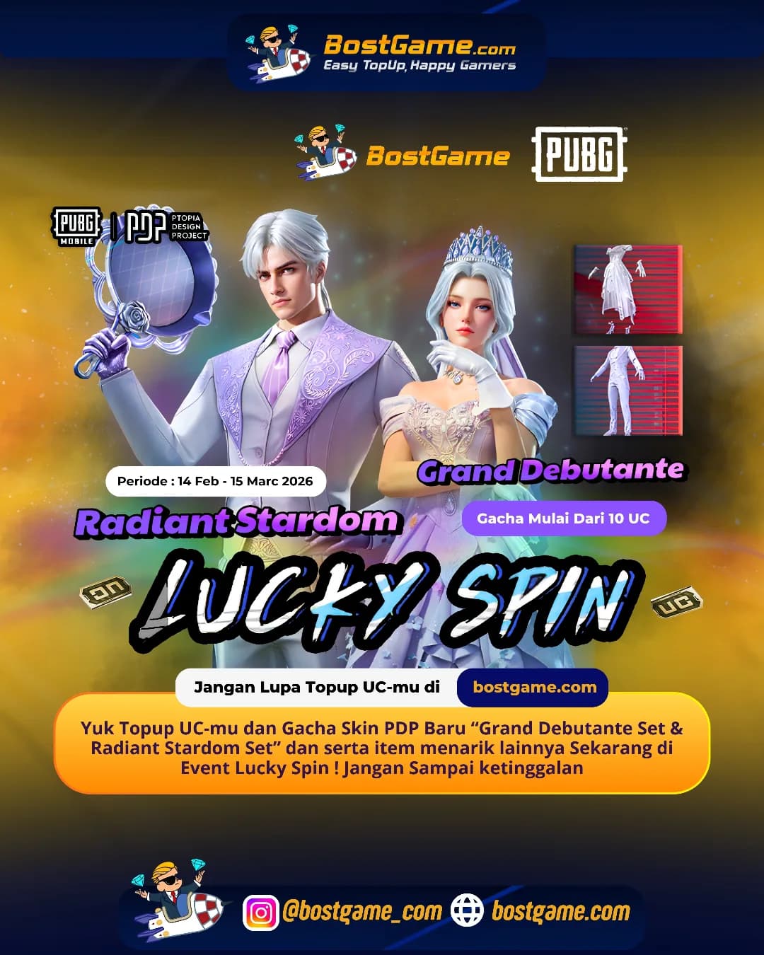 PUBG Mobile : EVENT LUCKY SPIN RESMI HADIR! Sampai 15 Maret 2026