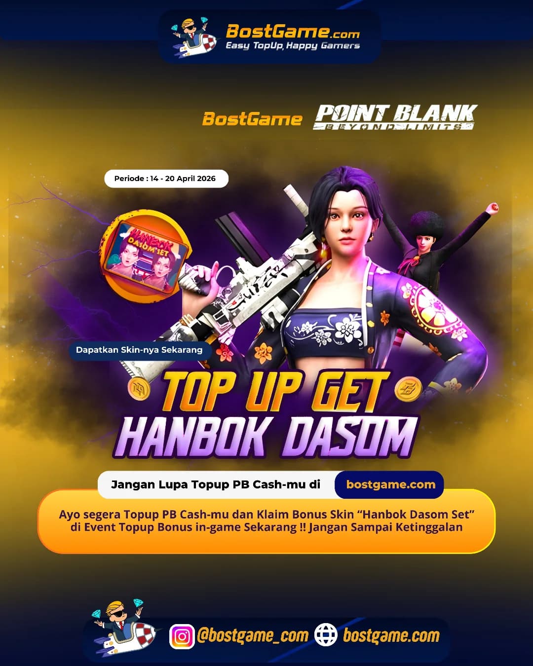 Point Blank : EVENT TOPUP BONUS RESMI HADIR! 14 – 20 April 2026