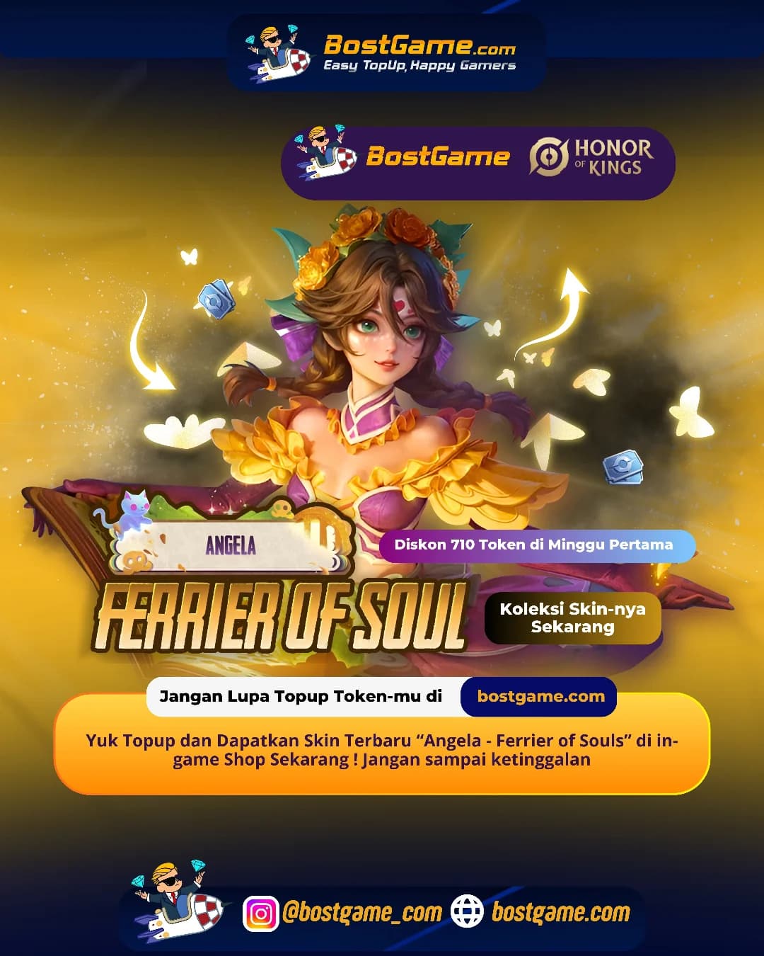 Honor Of Kings : Skin terbaru “Angela – Ferrier of Souls” akhirnya mendarat di HOK!