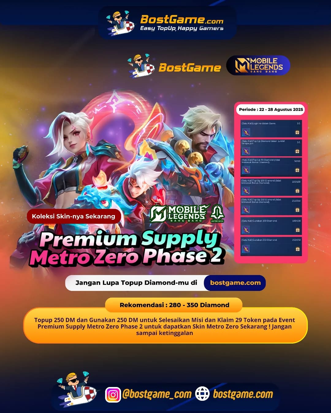 Mobile Legends : EVENT PREMIUM SUPPLY METRO ZERO PHASE 2 