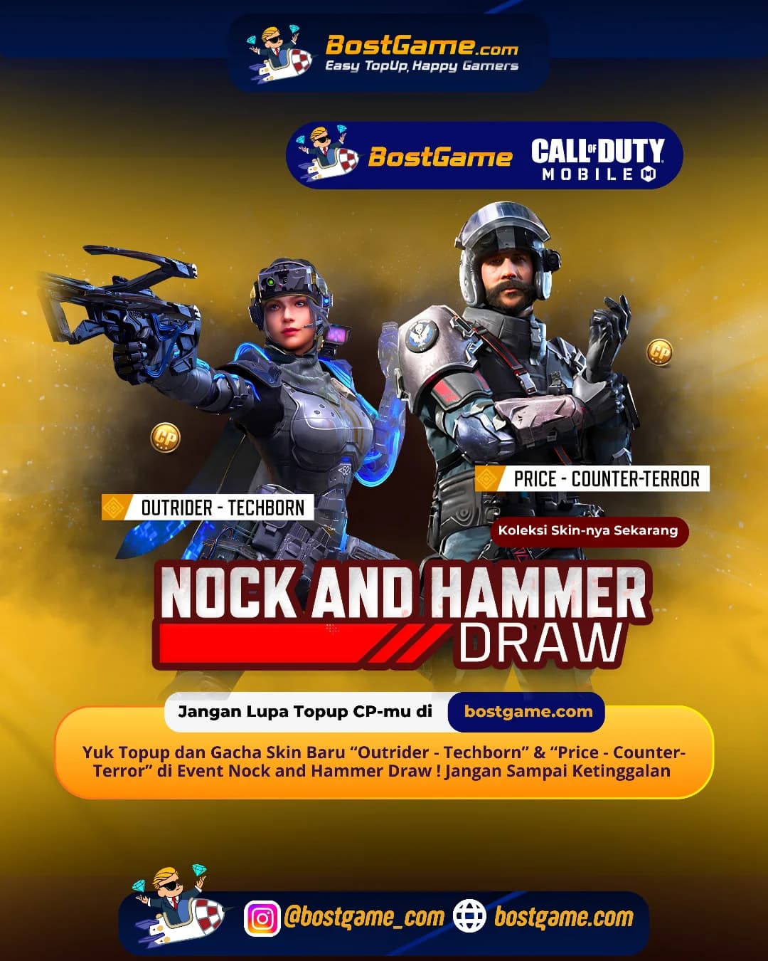 Call Of Duty Mobile : Event Nock and Hammer Draw Telah Hadir Guyss 🔨