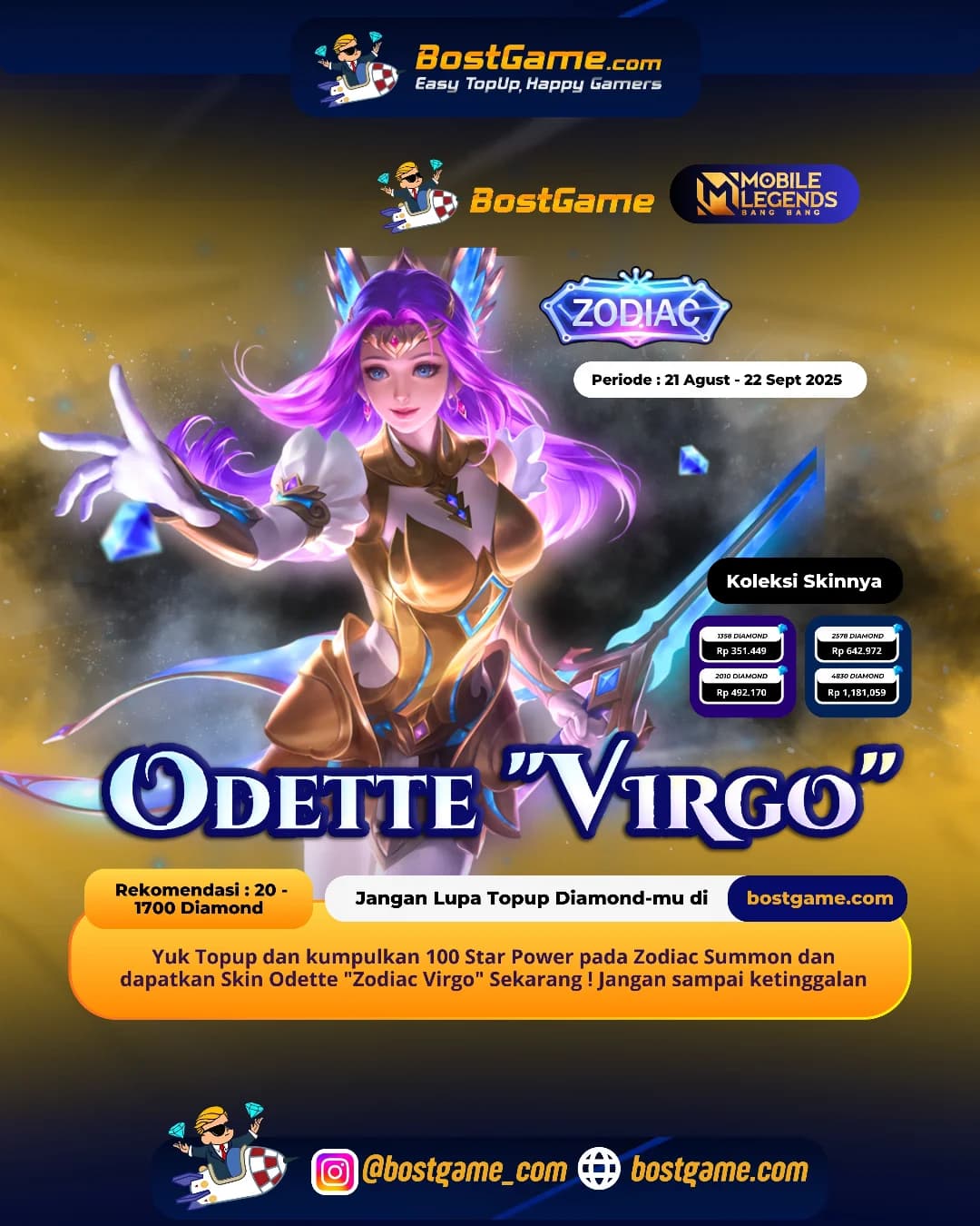 Mobile Legends : Skin Zodiac Virgo – Odette balik lagi!
