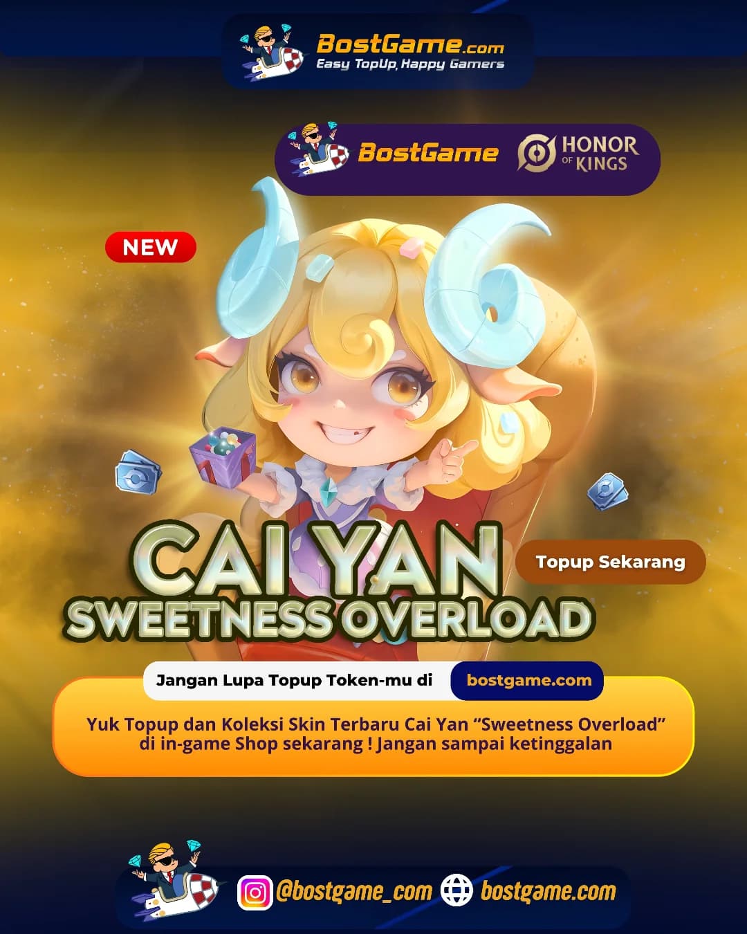 Honor Of Kings : SWEET ALERT! Skin Cai Yan “Sweetness Overload” Hadir GRATIS!