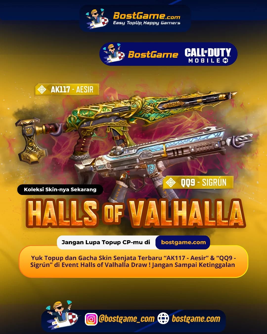 Call Of Duty Mobile : Event Halls of Valhalla Draw akhirnya Hadir Guyss!