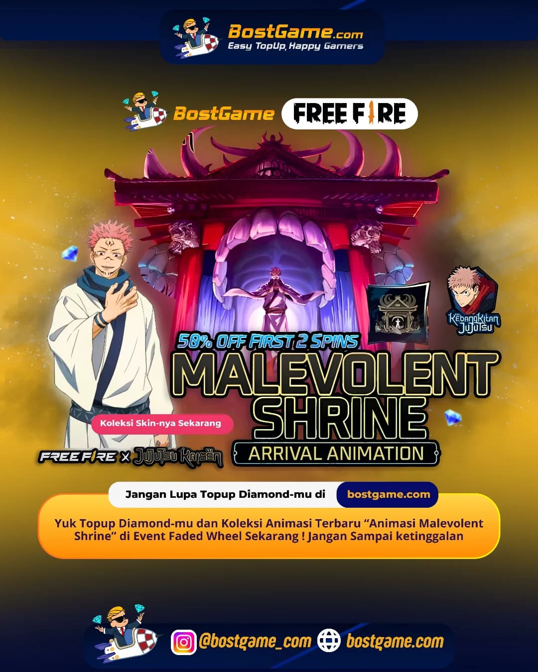 Free Fire : Animasi TERBARU “Malevolent Shrine” akhirnya HADIR, Sobat FF!
