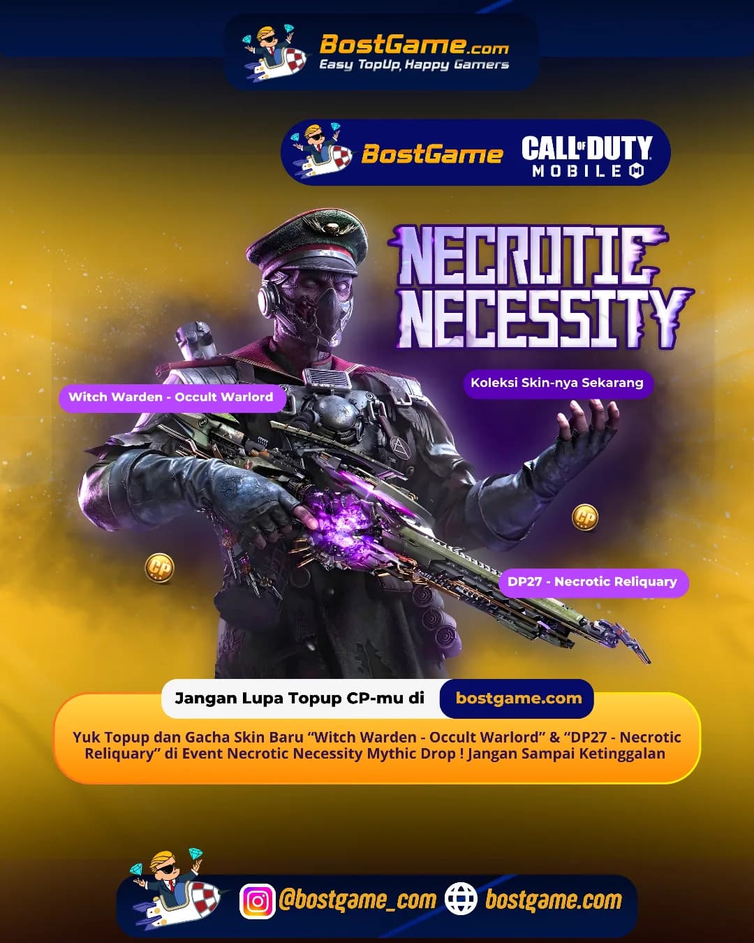 Call Of Duty Mobile : Gacha Skin Baru “Witch Warden - Occult Warlord” & “DP27 - Necrotic Reliquary”🔥