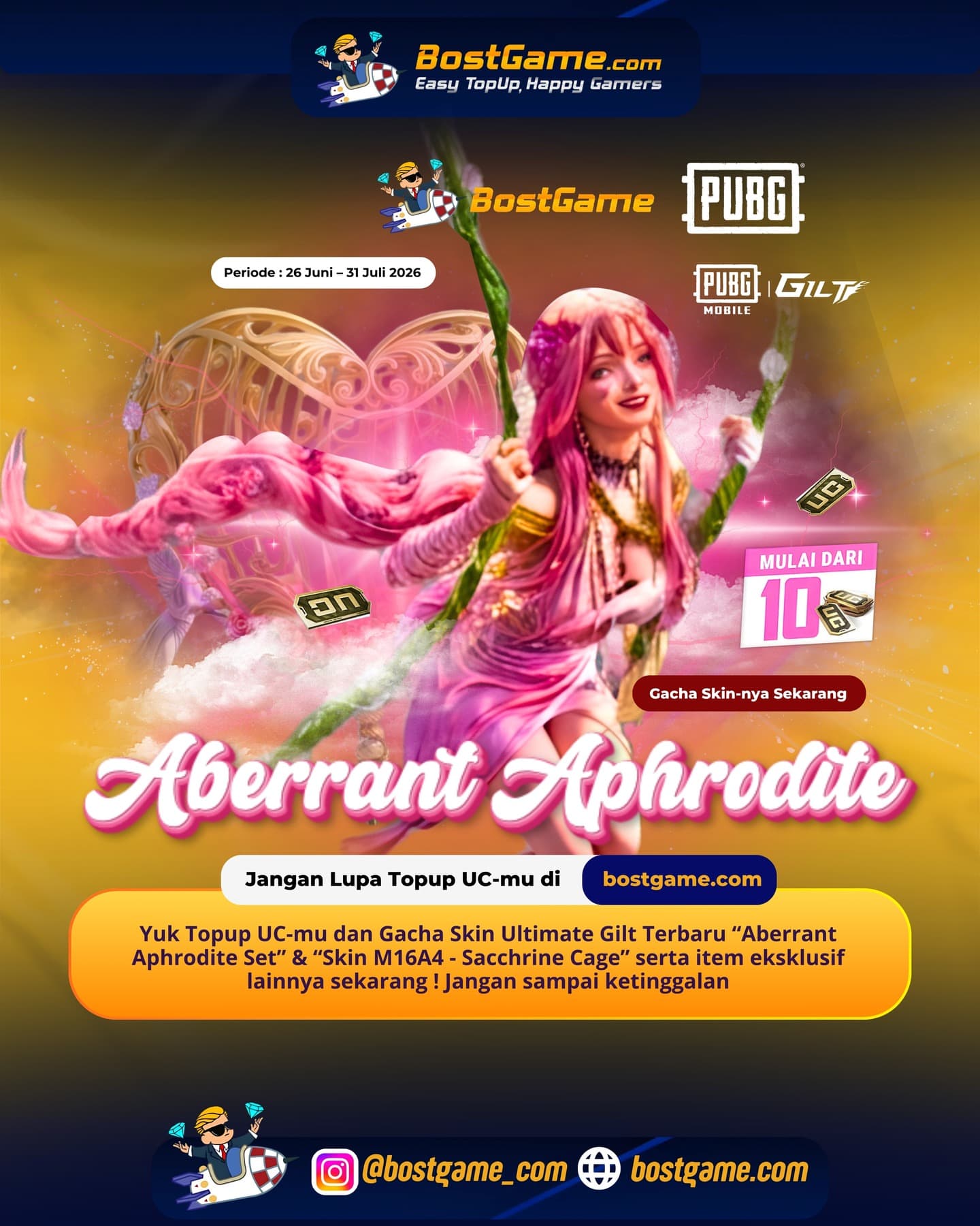 PUBG Mobile : Skin Ultimate Gilt Terbaru “Aberrant Aphrodite Set” Telah Hadir Guyss 💥