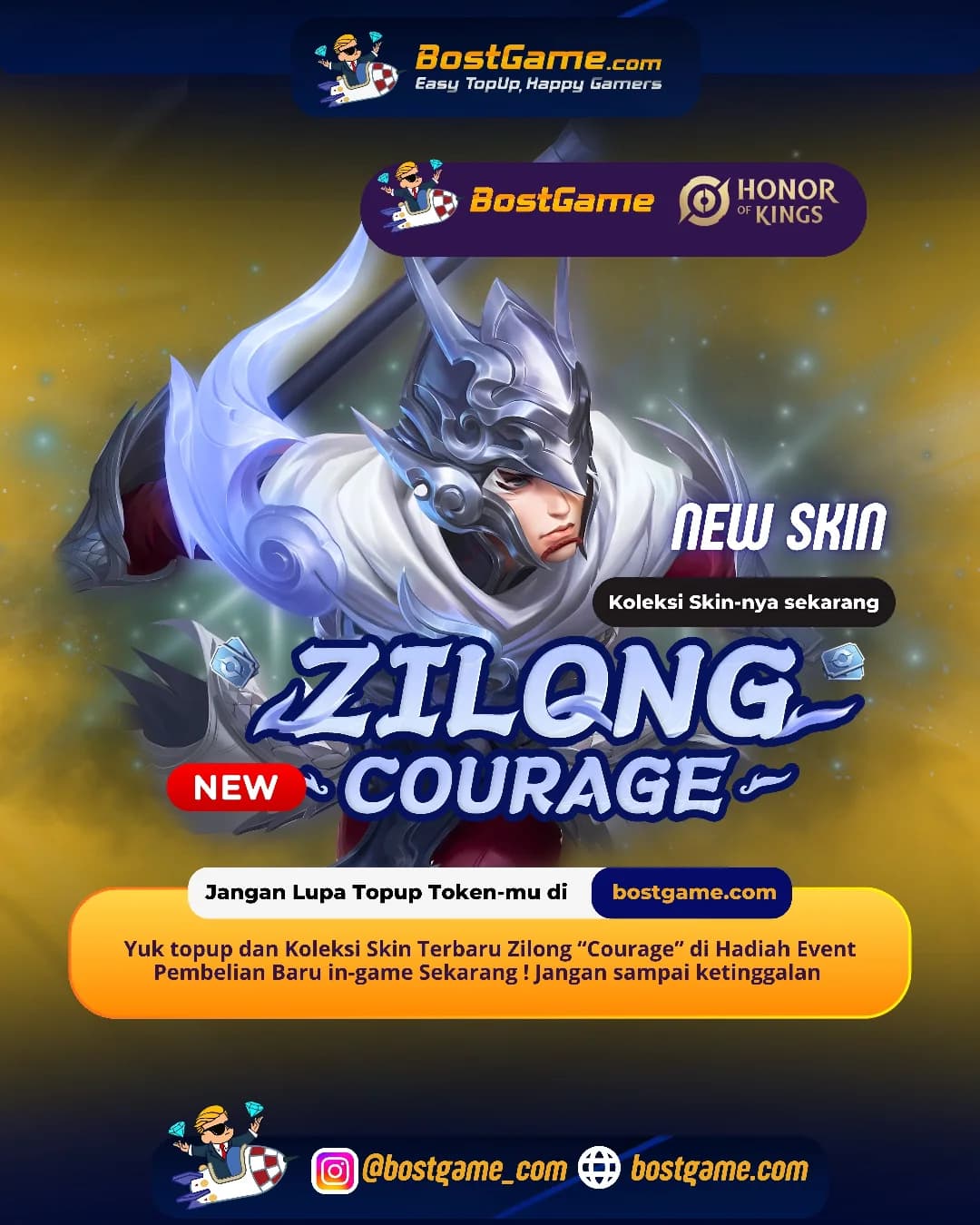 Honor Of Kings : Skin Terbaru Zilong “Courage” Resmi Mendarat di Land of Kings!