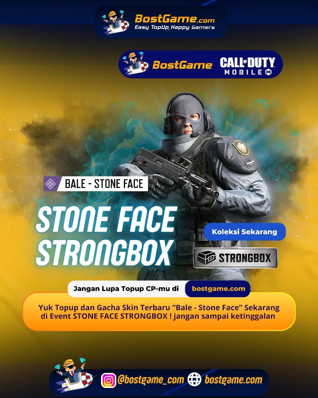 Call Of Duty Mobile : Skin Baru “Bale - Stone Face” sekarang di event STONE FACE STRONGBOX!