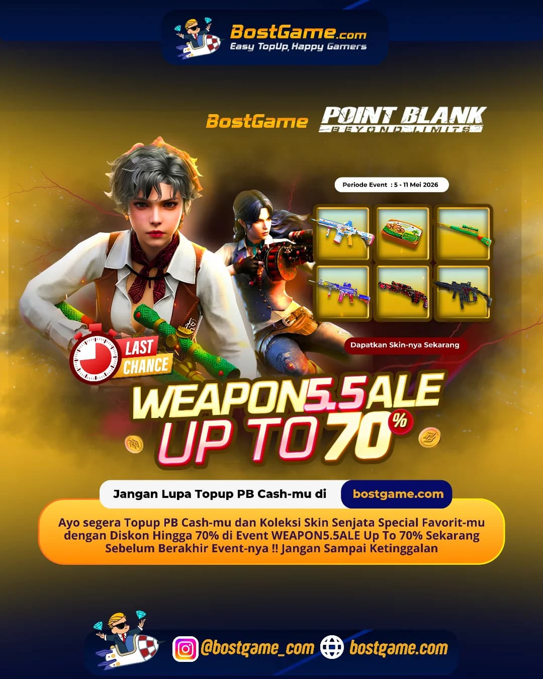 Point Blank : HARI TERAKHIR! WEAPON 5.5 SALE BAKAL BERAKHIR! ⚠️