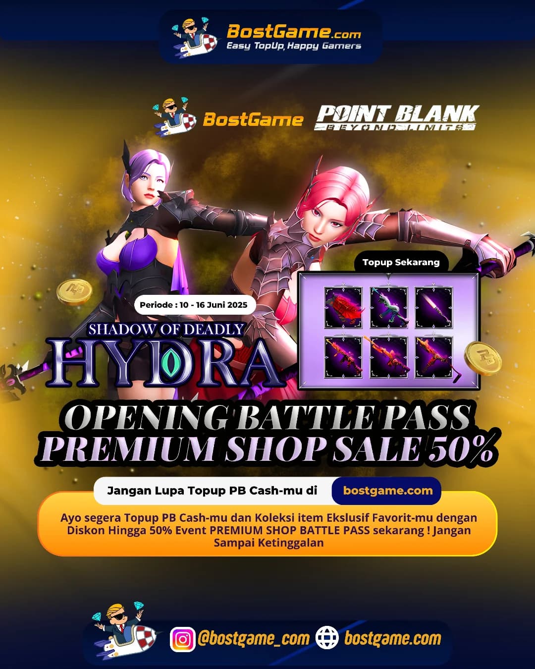 Point Blank : PREMIUM SHOP BATTLE PASS SALE 50% IS BACK! 