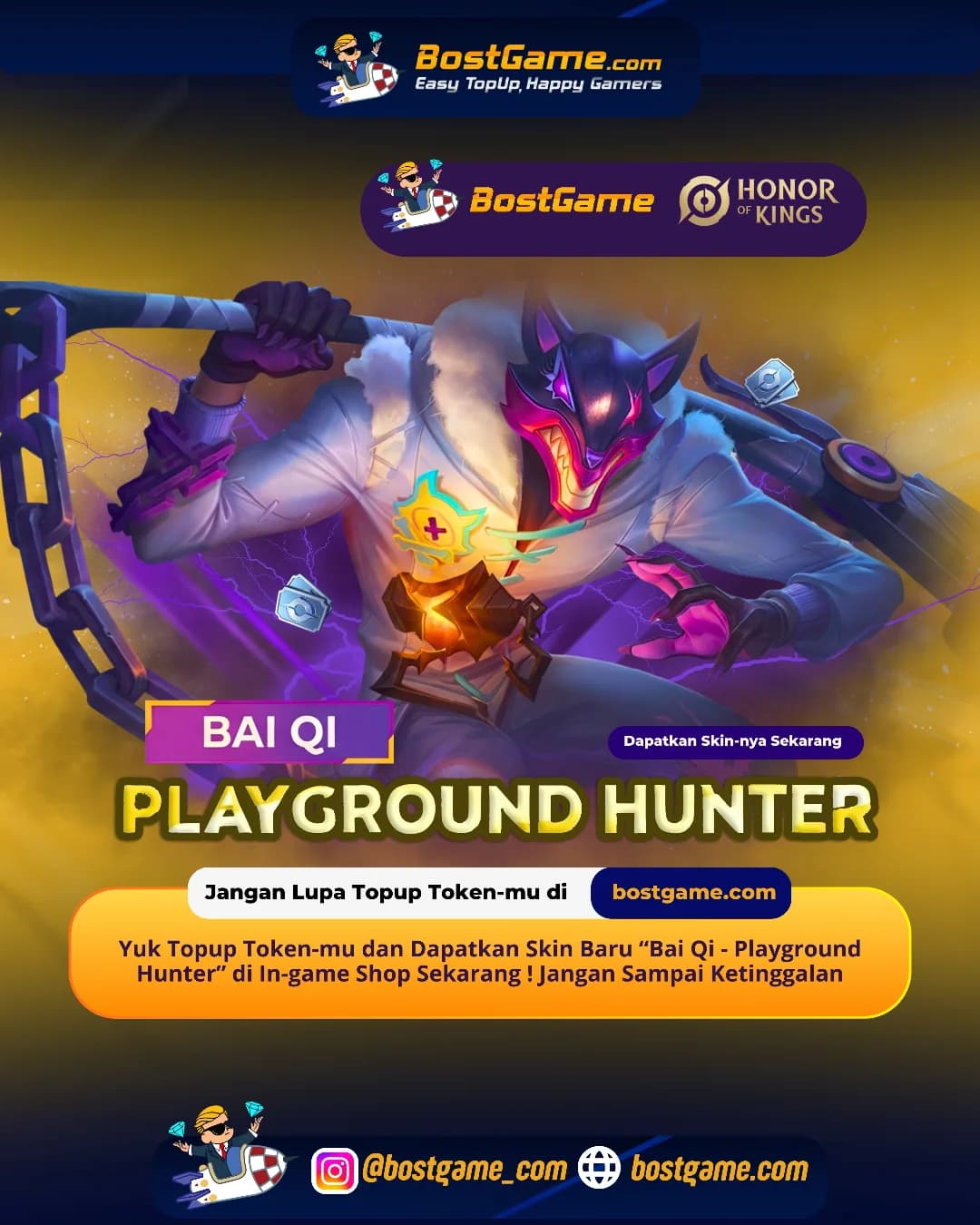 Honor Of Kings : SKIN BARU BAI QI RESMI HADIR! Event dimulai pada 11 Juni 2026