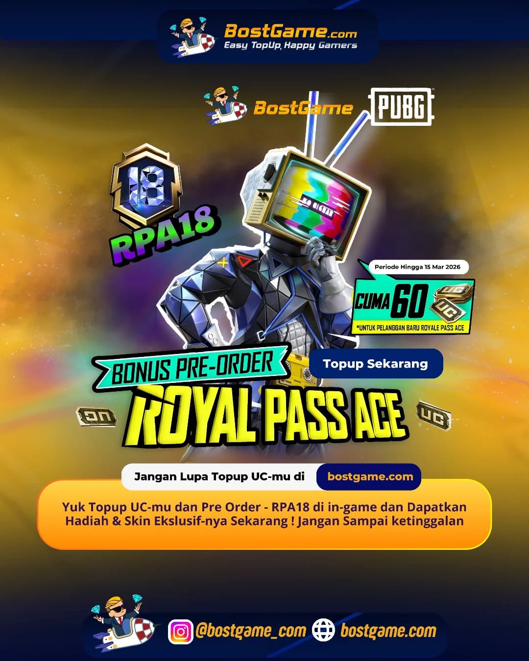 PUBG Mobile : Pre-Order Royale Pass A18 RESMI DIBUKA! Periode hingga 15 Maret 2026