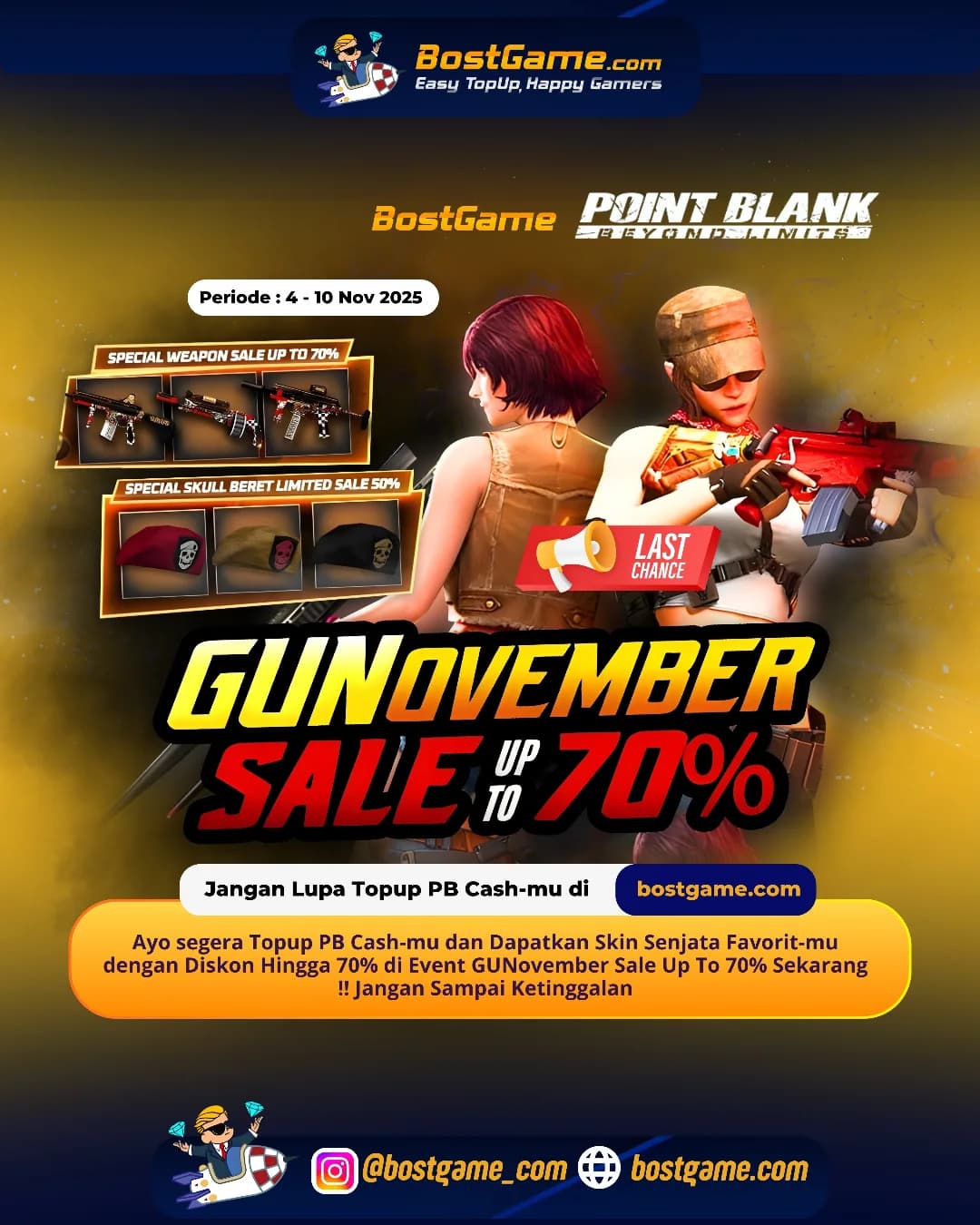 Point Blank: Waktunya borong skin impianmu di GUNovember Sale!