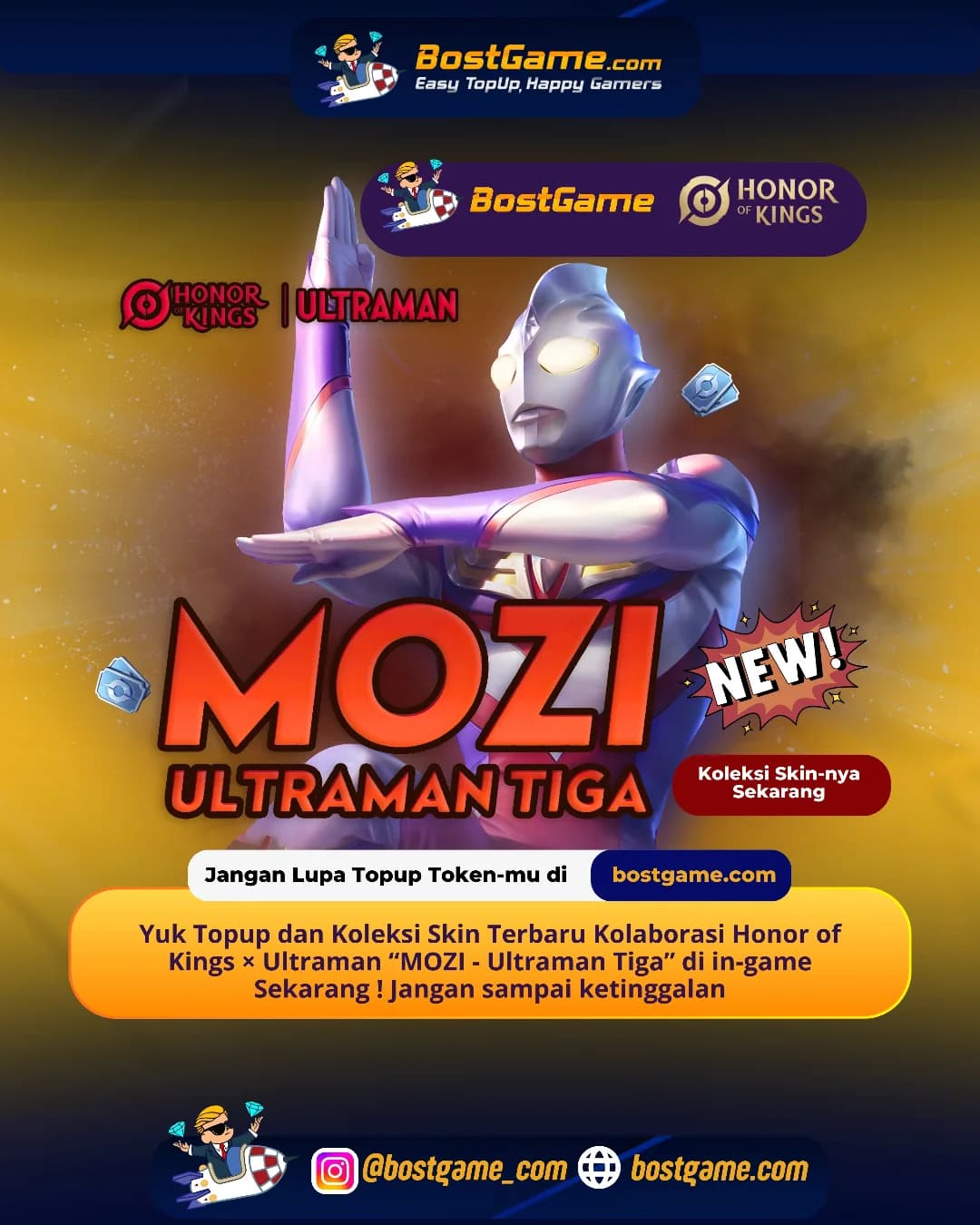 Honor Of Kings : Skin MOZI – Ultraman Tiga Hadir Brother!