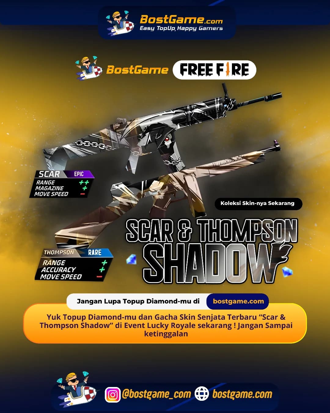 Free Fire : SCAR & Thompson – “Shadow” !