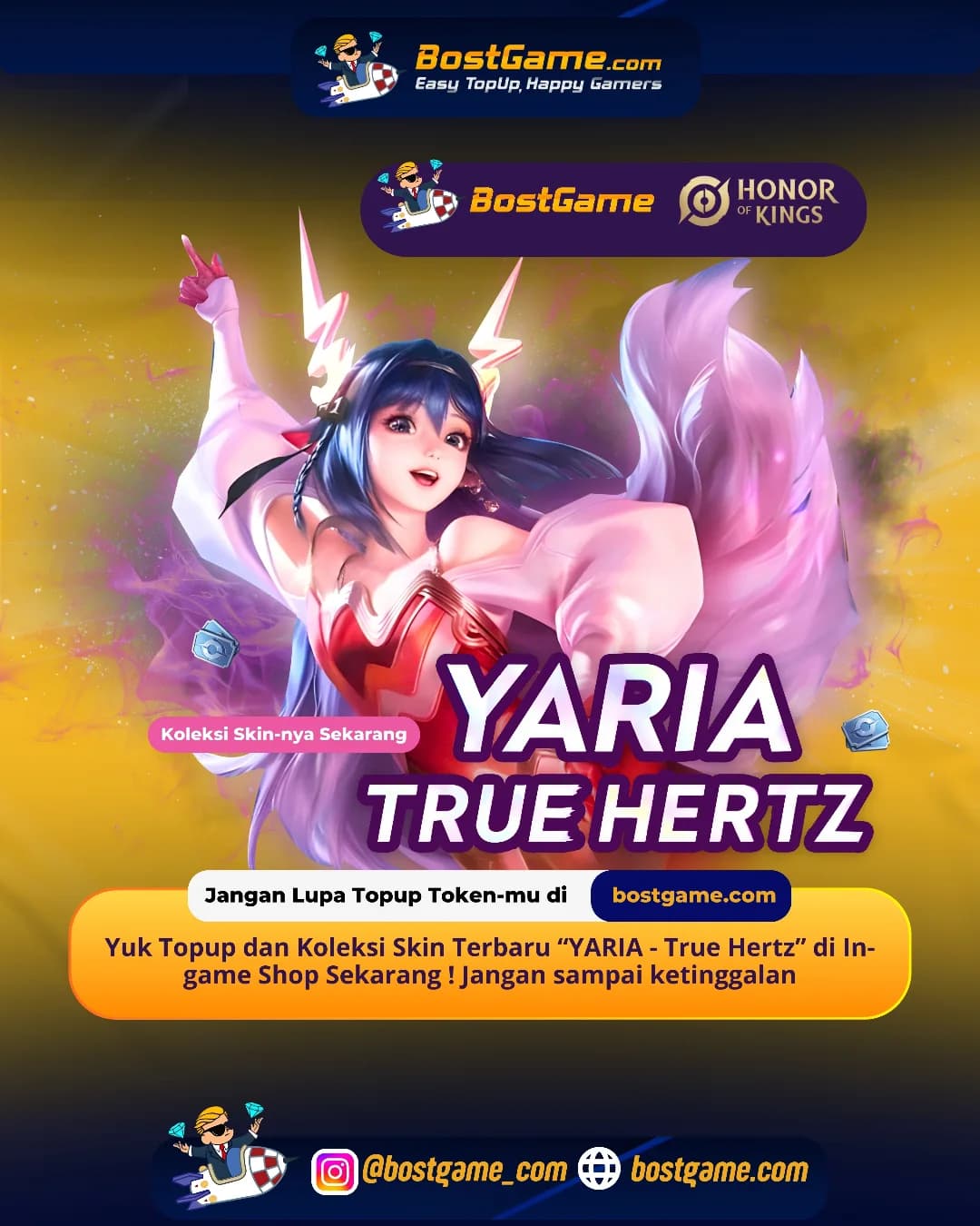 Honor Of Kings: Skin Terbaru “YARIA – TRUE HERTZ” RESMI HADIR! 