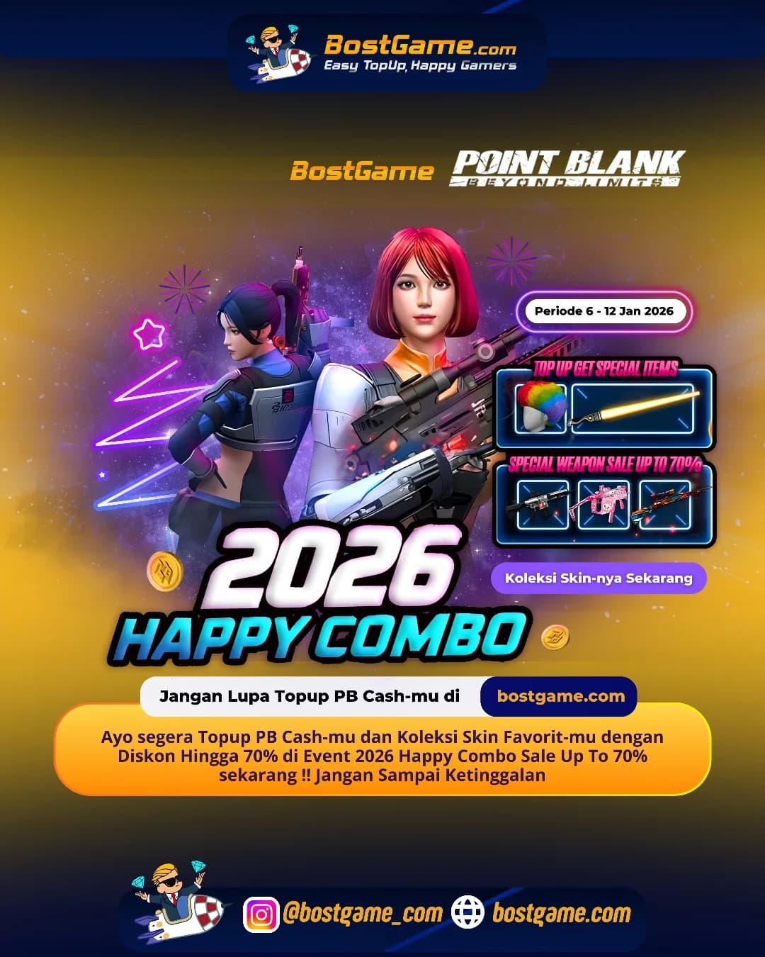 Point Blank : Event 2026 Happy Combo Sale Up To 70% Telah Hadir Guyss !