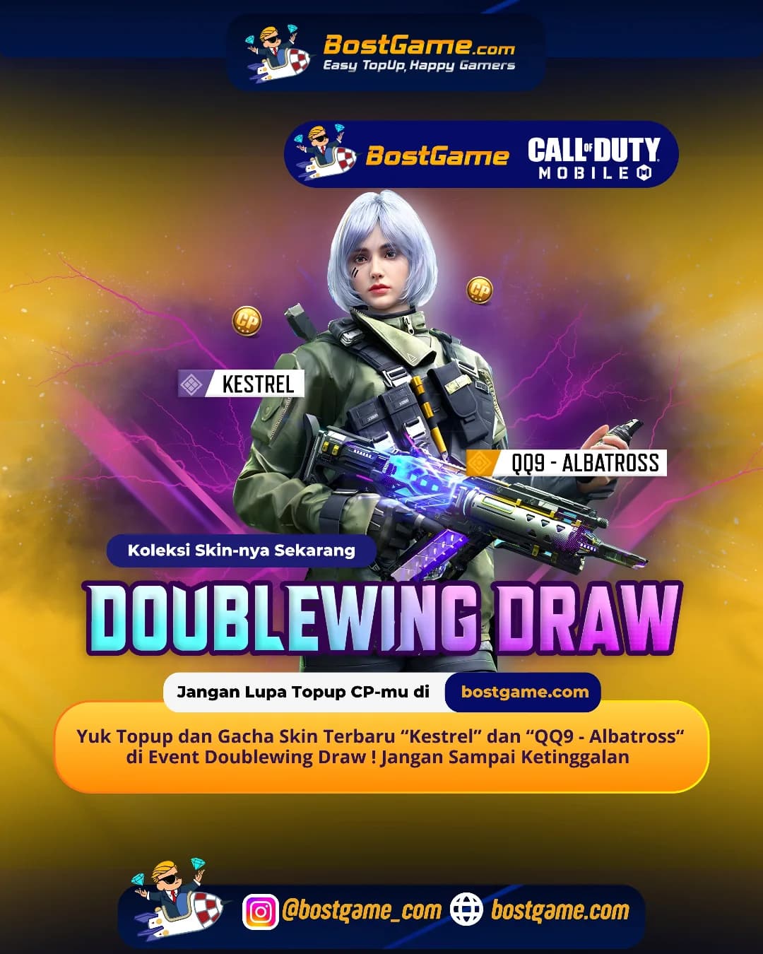 Call Of Duty Mobile : Skin Terbaru “Kestrel” dan “QQ9 - Albatross“ di Event Doublewing Draw ! 