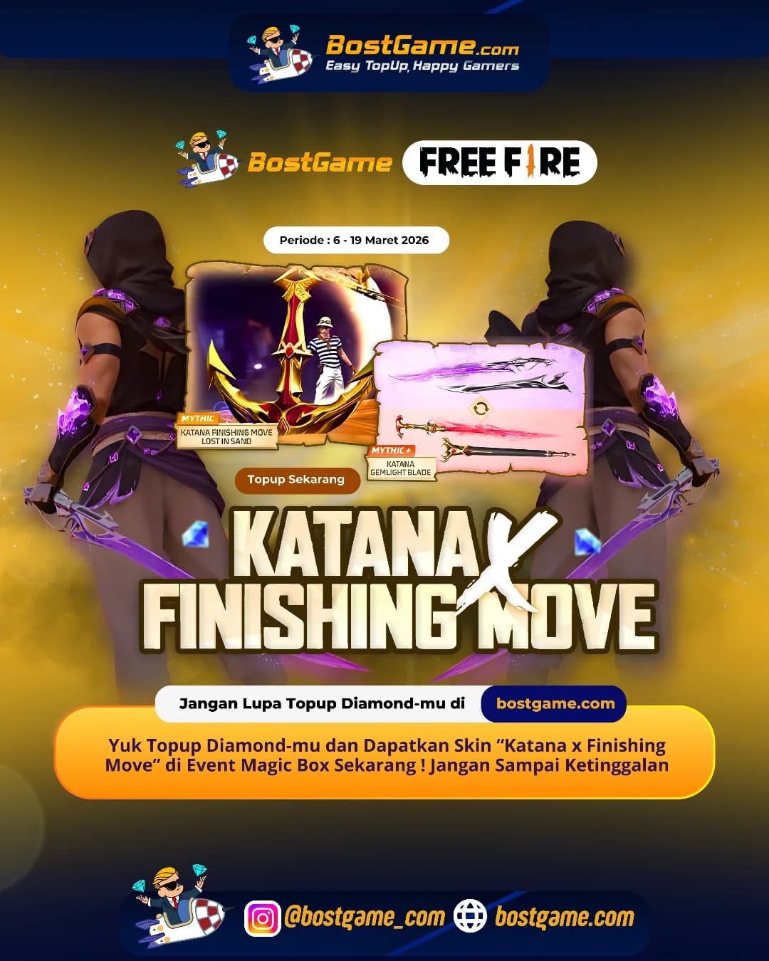 Free Fire : Skin “Katana x Finishing Move” RESMI HADIR!