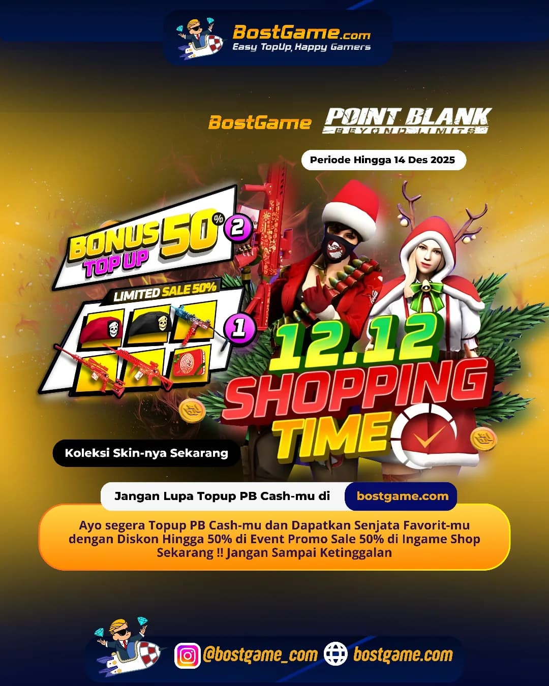 Point Blank : Event Promo Sale 50% 12.12 Resmi Hadir, Guyss!!