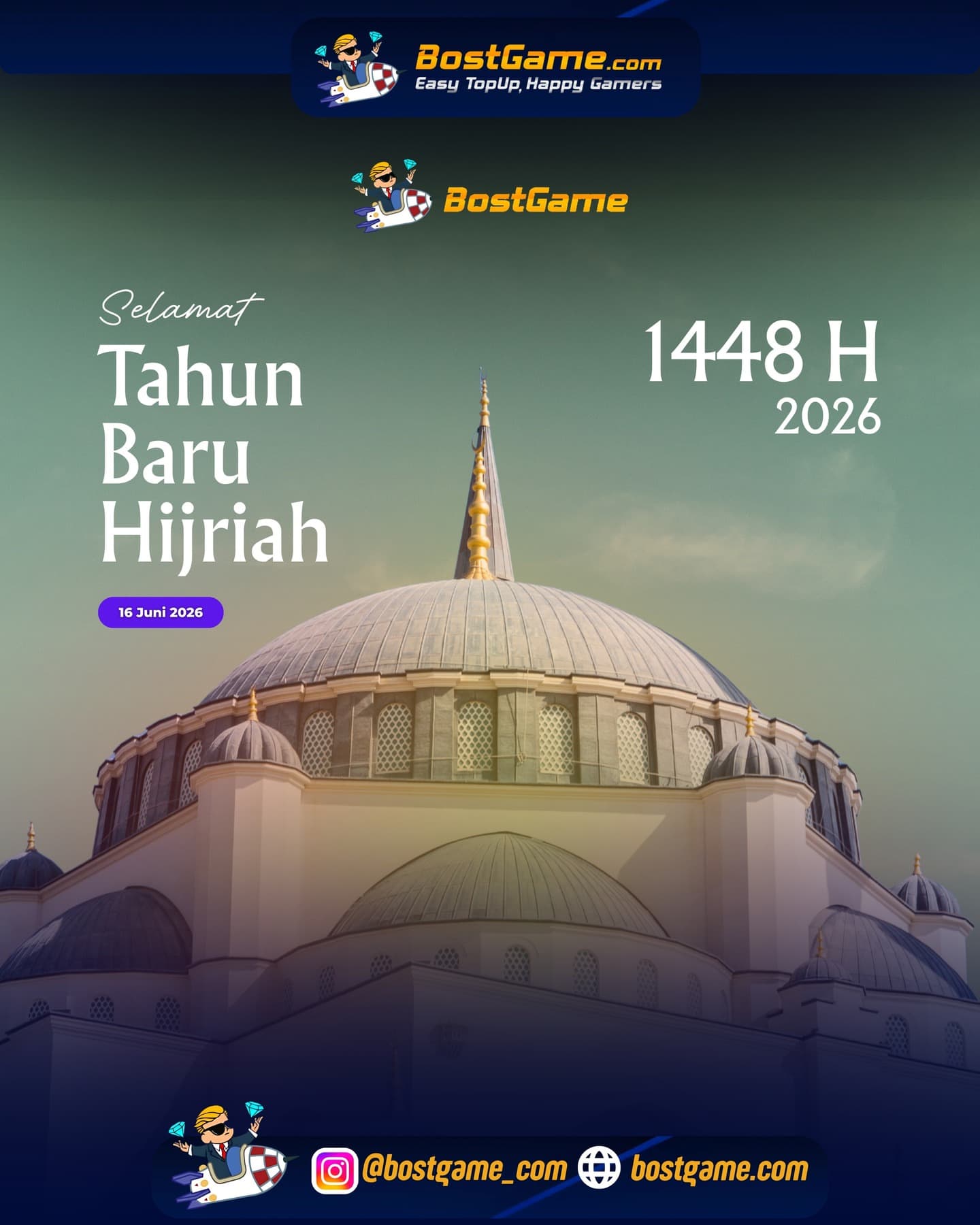 Selamat Tahun Baru Islam 1 Muharram 1448 H" 🌙 16 Juni 2026
