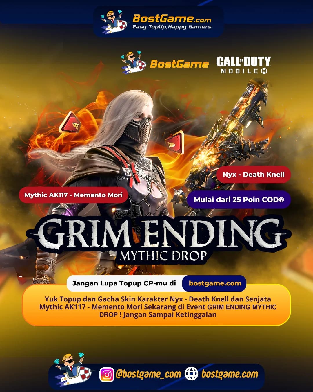 Call Of Duty Mobile : Event GRIM ENDING MYTHIC DROP Is Back, Sobat CODM! 