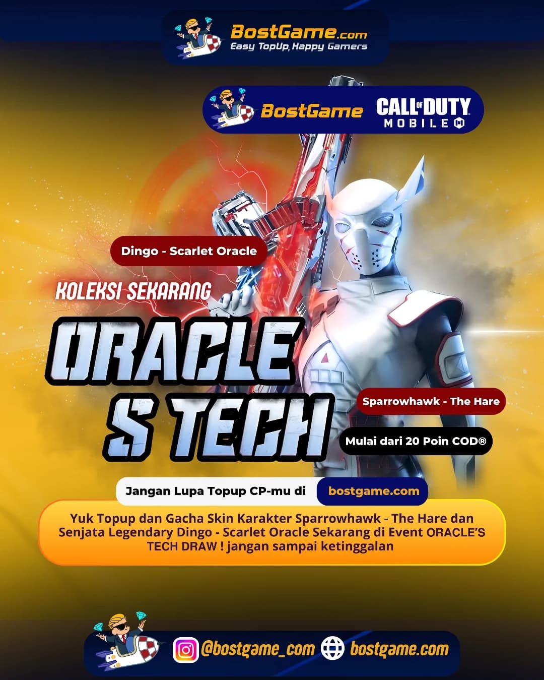 Call Of Duty Mobile : Event 𝗢𝗥𝗔𝗖𝗟𝗘’𝗦 𝗧𝗘𝗖𝗛 𝗗𝗥𝗔𝗪 resmi hadir!!