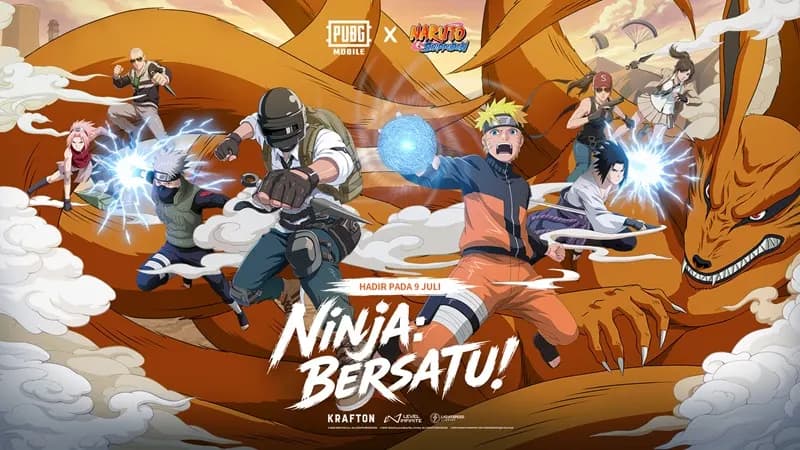 PUBG Mobile x Naruto Shippuden Resmi Meluncur 9 Juli 2026, Update Versi 4.5 Hadirkan Kurama hingga Jurus Ninjutsu
