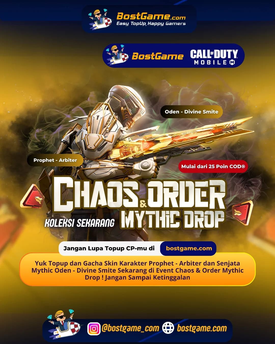 Call Of Duty Mobile : Event Chaos & Order Mythic Drop udah turun di battlefield! 