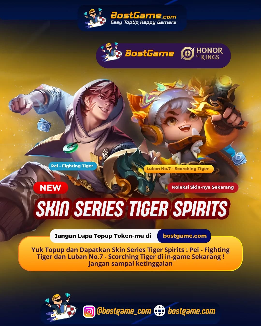 Honor Of Kings : Aura harimau mengamuk—siap bikin arena makin panas!