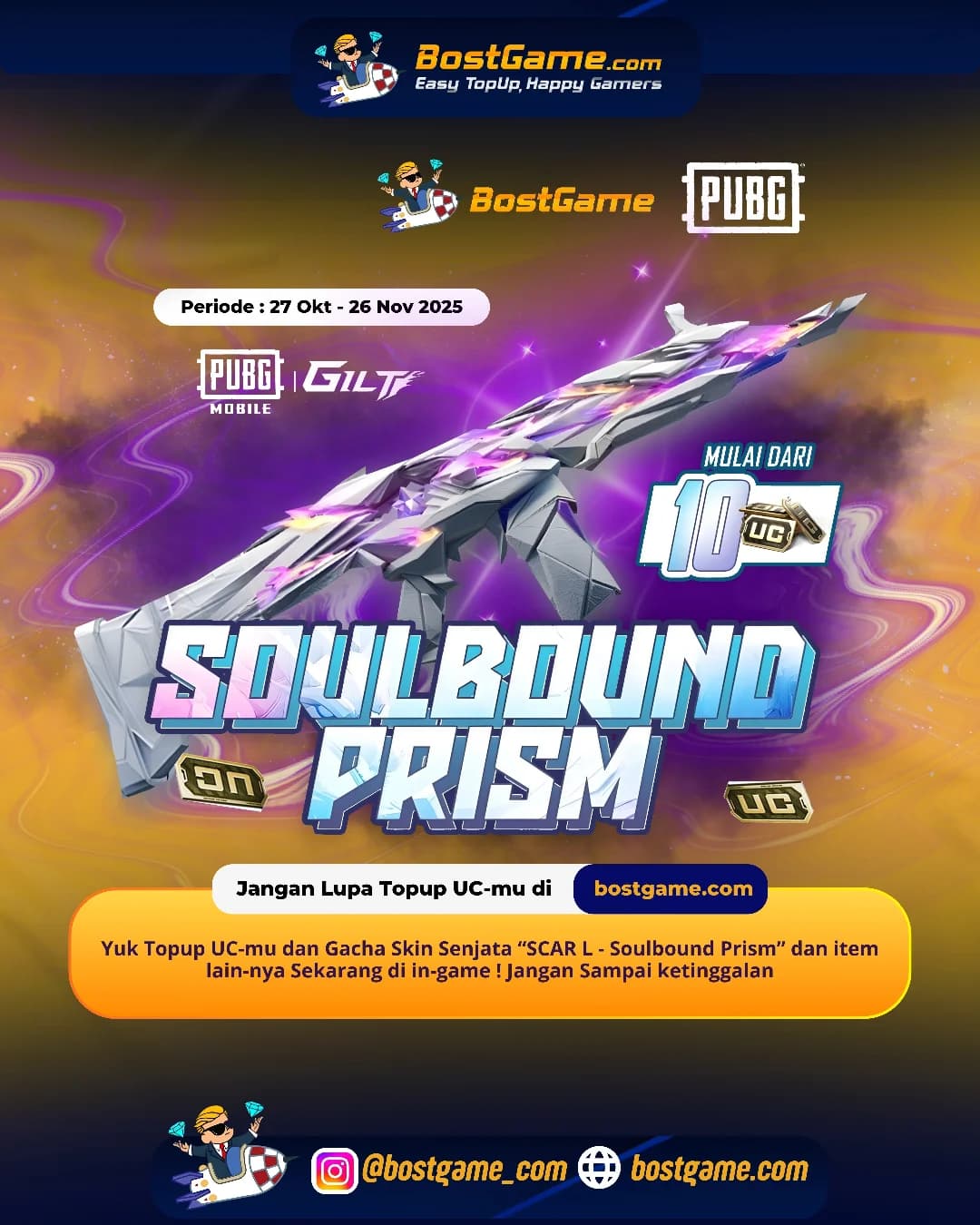 PUBG : Skin senjata terbaru “SCAR L - Soulbound Prism”!
