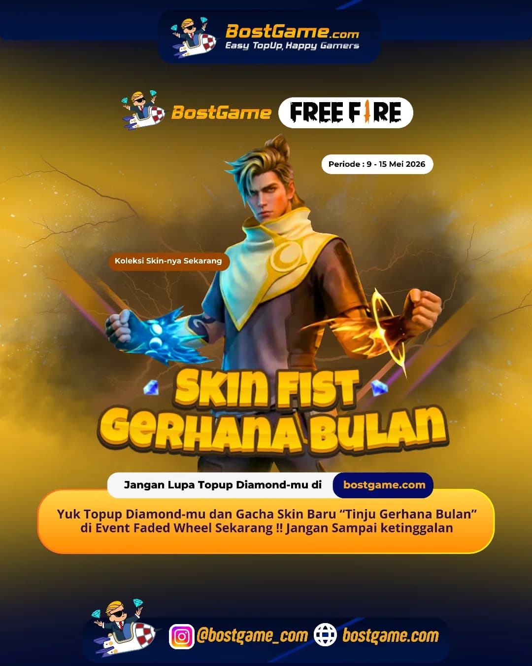 Free Fire : SKIN BARU RESMI HADIR! Periode Event 9 – 15 Mei 2026