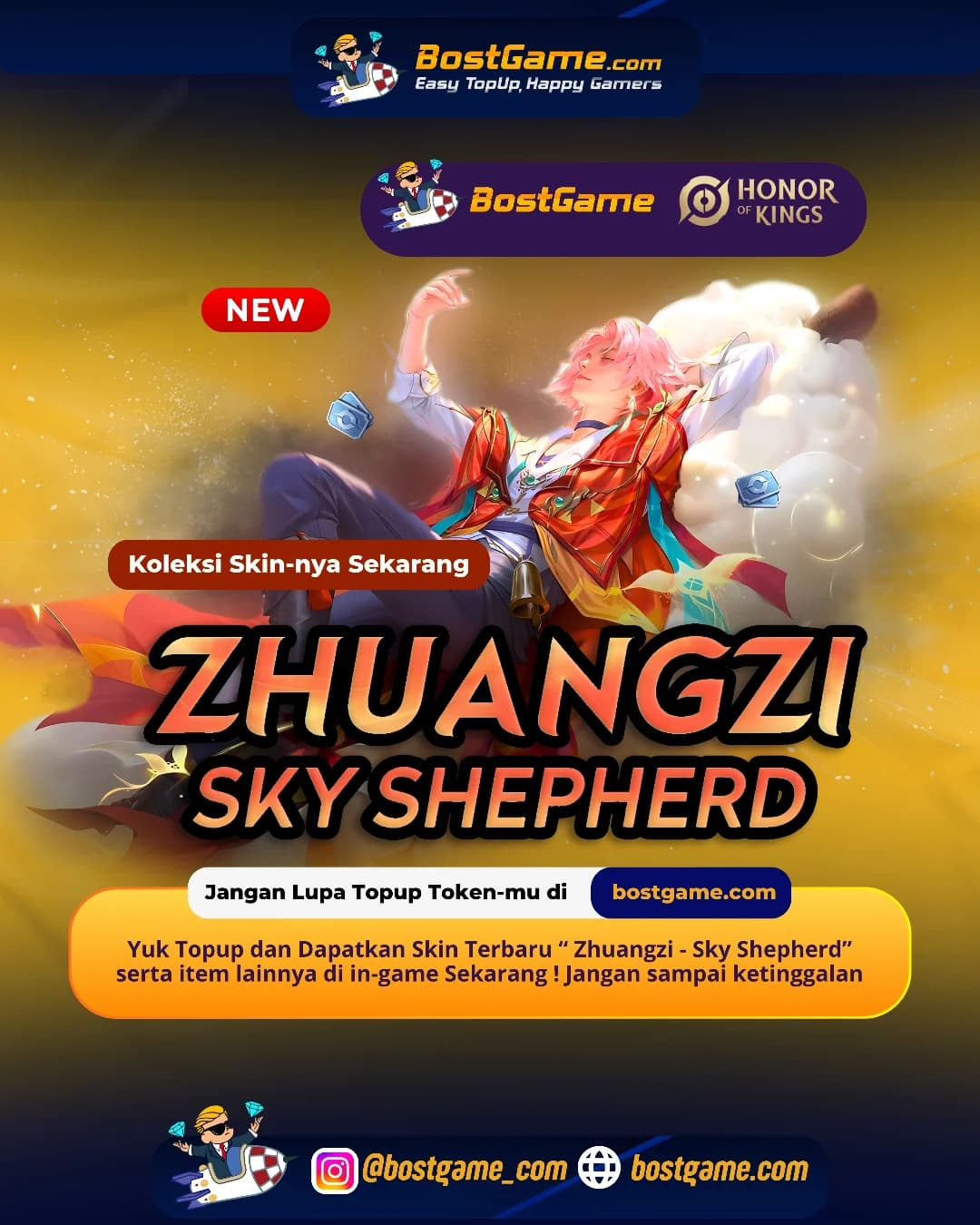 Honor Of Kings : Skin terbaru “Zhuangzi – Sky Shepherd” !!