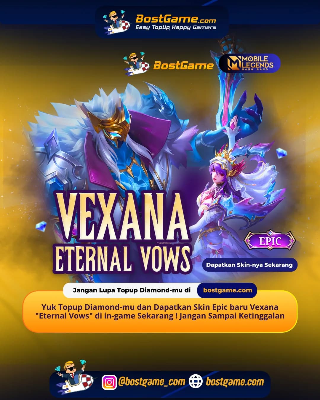 Mobile Legends Bang Bang: SKIN EPIC TERBARU VEXANA “ETERNAL VOWS” RESMI HADIR! 