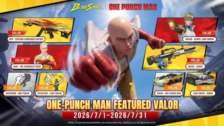 Blood Strike Hadirkan Featured Valor 1 Genos dari One Punch Man, Simak Detail Terbarunya