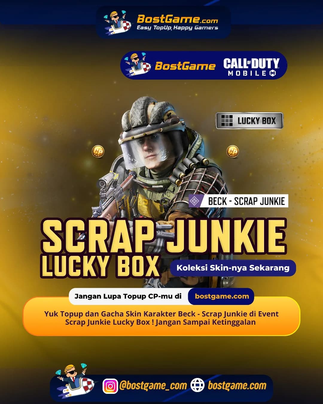 Call Of Duty Mobile : Event Scrap Junkie Lucky Box akhirnya hadir lagi! Siap-siap gacha skin keren